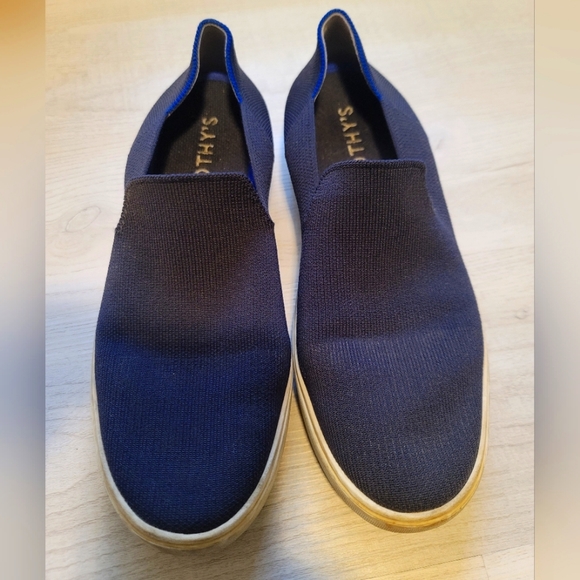 Rothy's The Original Slip-On Sneakers in Navy Size 9.5 - Picture 3 of 6
